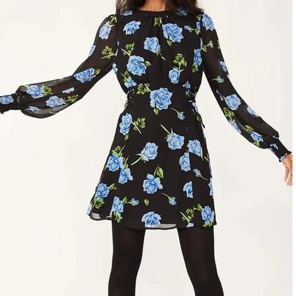 {Free People} Brand New Samantha Lace Up Mini Dress - Picture 3 of 12